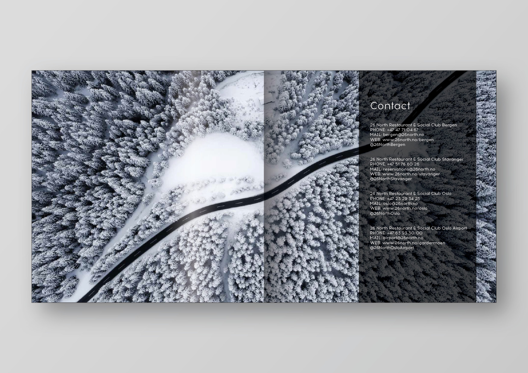 26 North Restaurant - inner pages