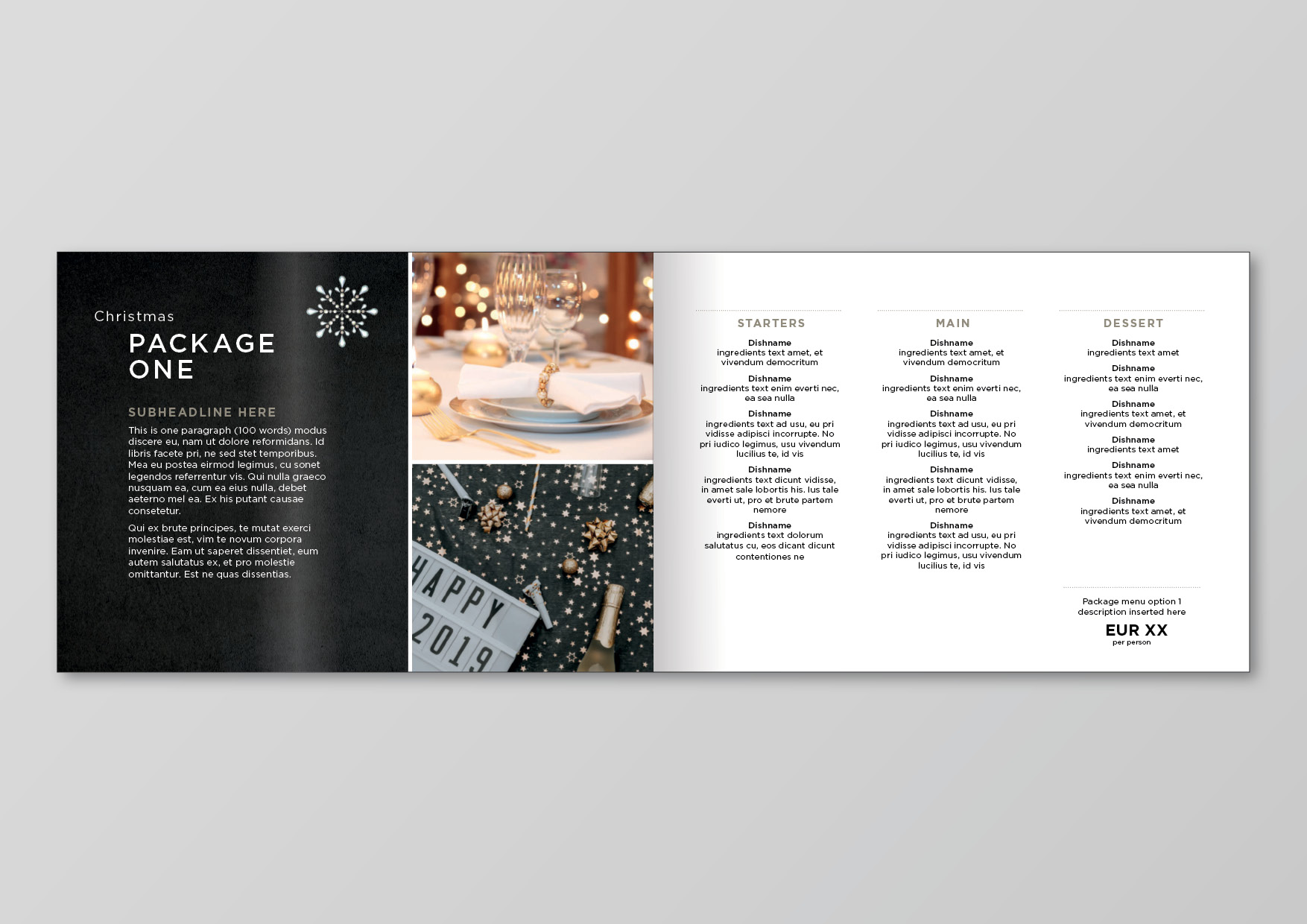 Radisson Collection Christmas brochure - inner pages